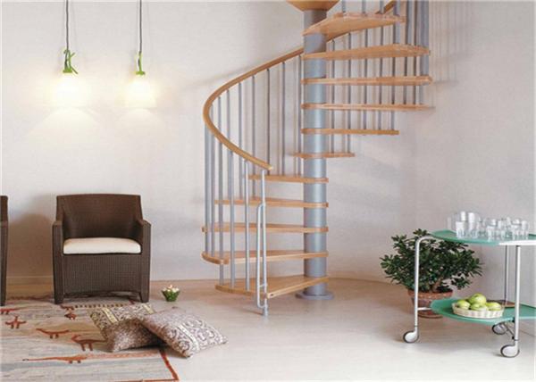 Vertical Round Post Custom Spiral Staircase Single Stringer , AS/NZS 2208 Approved