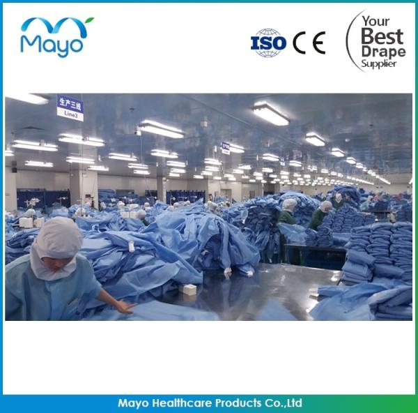 EO Sterile Surgical Gowns XL XXL Knitted Cuff Gown Blue Green