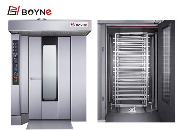 430 Or 304 Stainless Steel Comercial Sixty Four Trays Rotary Oven For Bakery