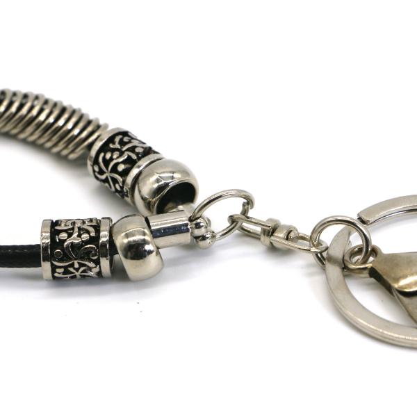 Copper Hollow Bracelet Key Chain , Plated Silver Key Ring Imitate Handmade OEM