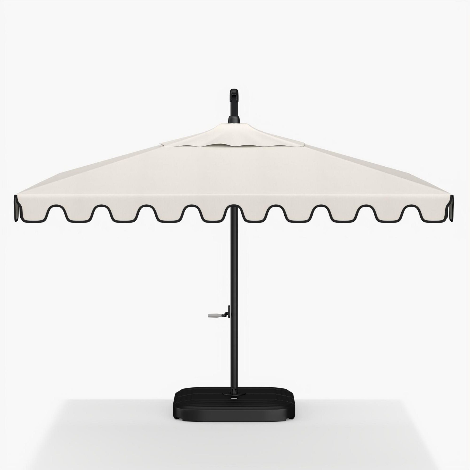 18 W x 103 H AJUNION Modern Aluminum Waterproof Parasol for Commercial Restaurant