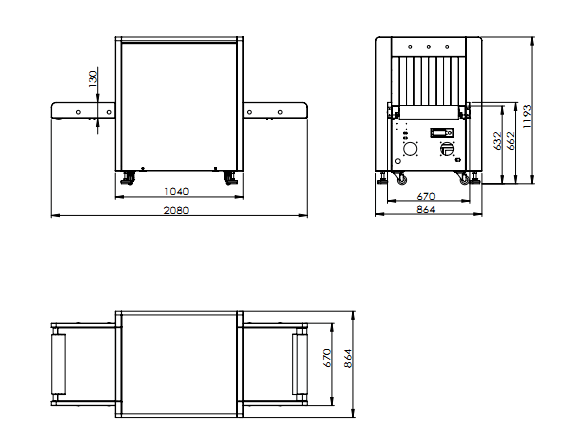 Low Noise Airport Luggage Scanner Machine , Security Checkpoint Equipment SF6040