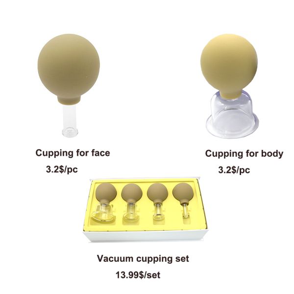 96mm Height Chinese Traditional Glass Cupping Massage Therapy Vacuum Cupping Machine for Face Safe and Effective Therapy