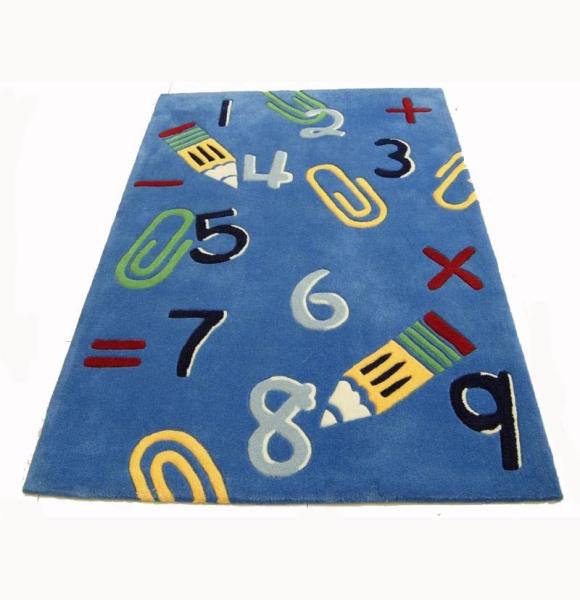 Handtufted Good Acrylic Non-poison Kid Carpet Kid Rug boy like rug great for boy room numbers design