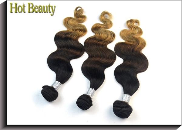 Body Wave Peruvian 5A Human Hair Extension For Lady  3 Tone Body Weaving