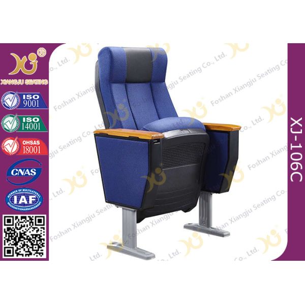 Aluminum Alloy Anti Rust Leg Auditorium Chairs 5 Years Warranty Tip Up Seat