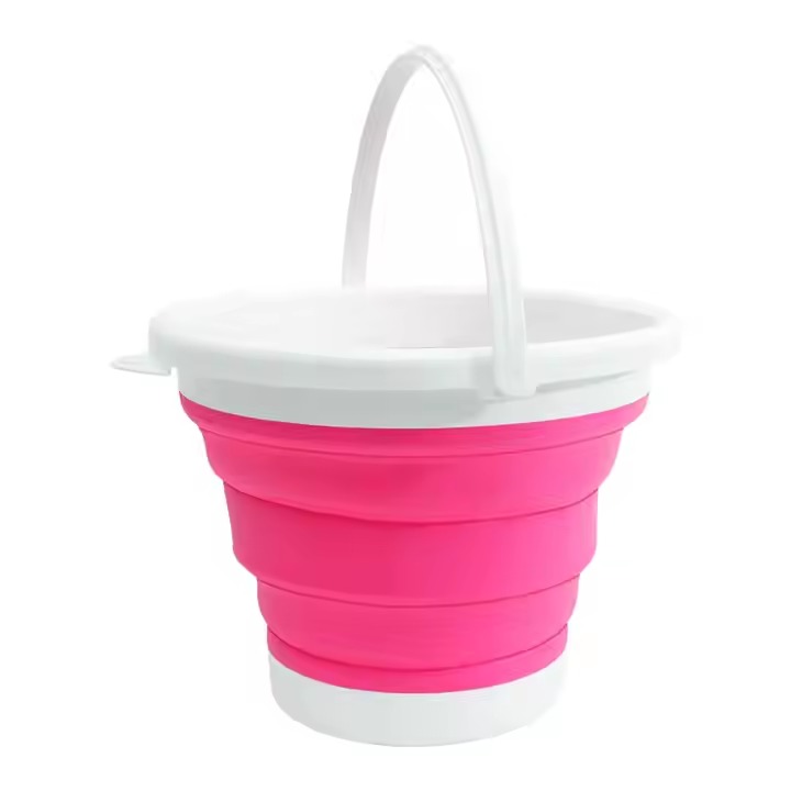 High Quality Portable Folding Children's Outdoor Fishing & Travel Multi-Purpose Bucket Silicone Plastic Water Bucket