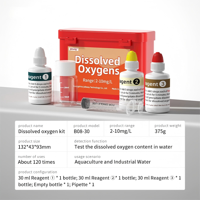 YIERYI Dissolved Oxygen Test Kit 2-10mg/L 120 Tests for Aquaculture Industrial Water Quality Monitoring