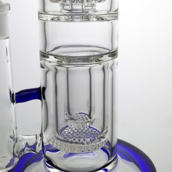 16 Inches Straight Hookah Water Bubbler Pipe Honeycomb Perc Smoking Bubbler