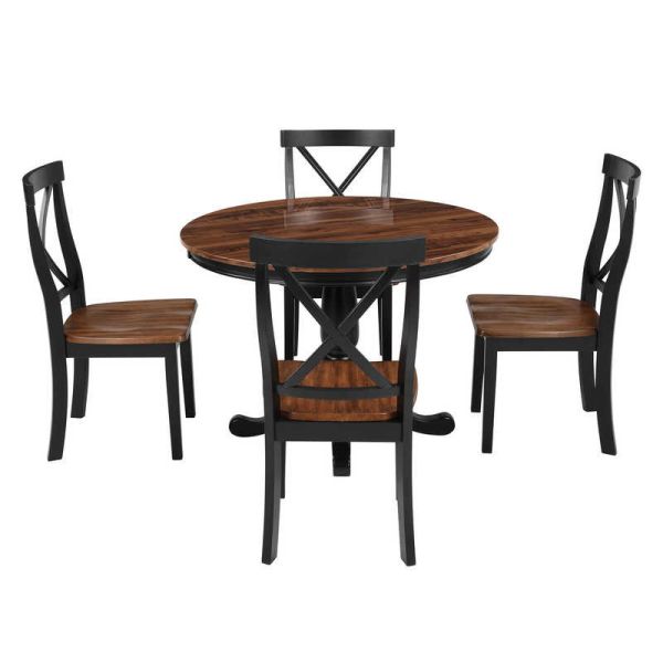 Four Persons Dia41.7inch  round Dining Room Table And Chair Set
