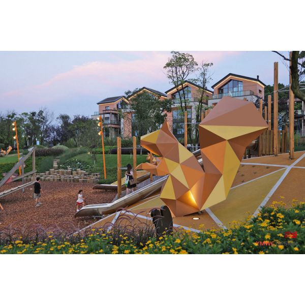 Steel Squirrel Park Design for Children's Outdoor Playground Equipment in Europe