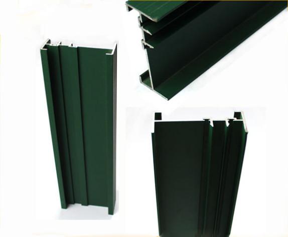 Corrosion Resistant Powder Coated Aluminium Extrusions Wardrobe Sliding Door Parts
