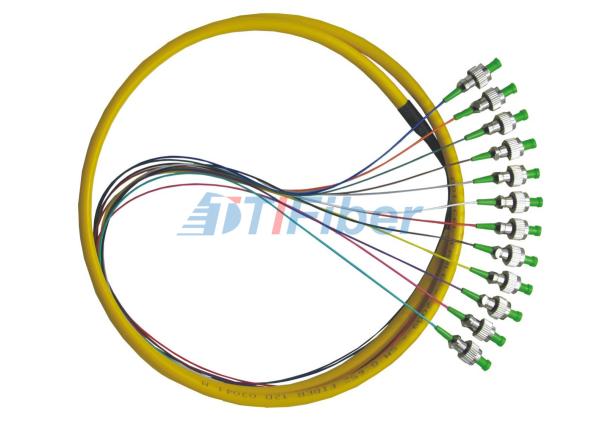 Trança da fibra óptica da fuga do ST 0.9mm, cabo óptico de 12 núcleos