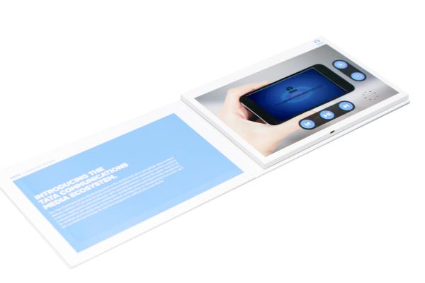 16 9 Ratio LCD Video Folder with 128MB Memory and 1920 X 1080 Pixels Resolution