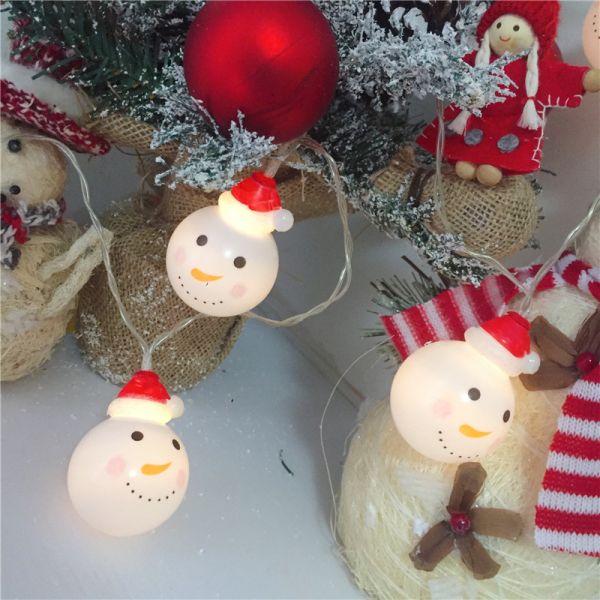 Christmas Santa String Lights Battery Operated Decorations for Xmas Warm White Fairy Lights for Christmas Tree Indoor Outdoor