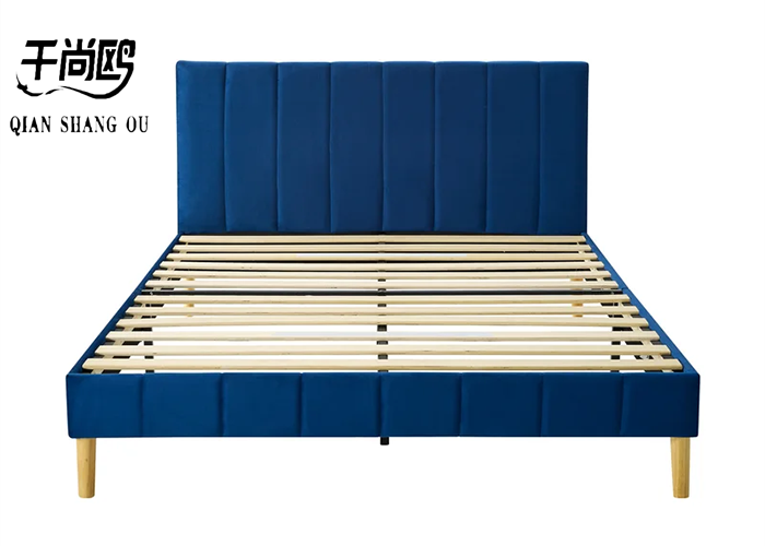 Home Stitching Tall Upholstered Bed / Linen Upholstered Queen Bed