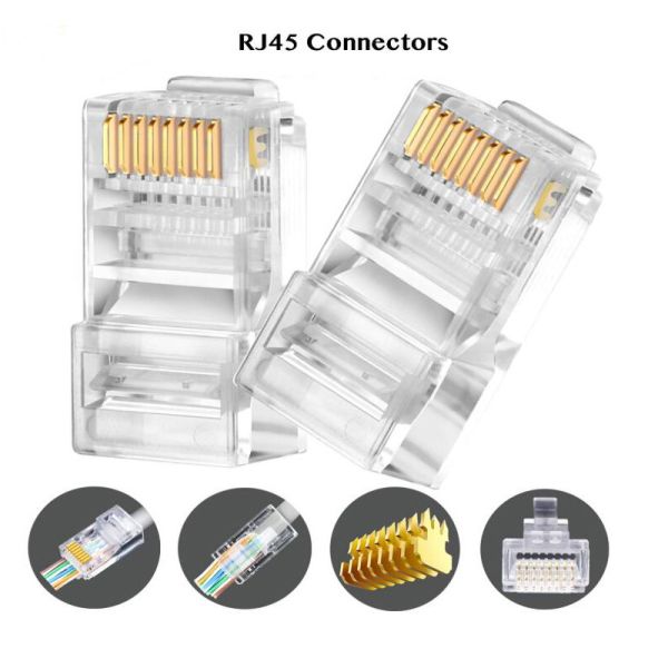 O ftp do conjunto de cabo STP da rede Cat6 protegeu os ethernet chapeados ouro RJ45 do contato
