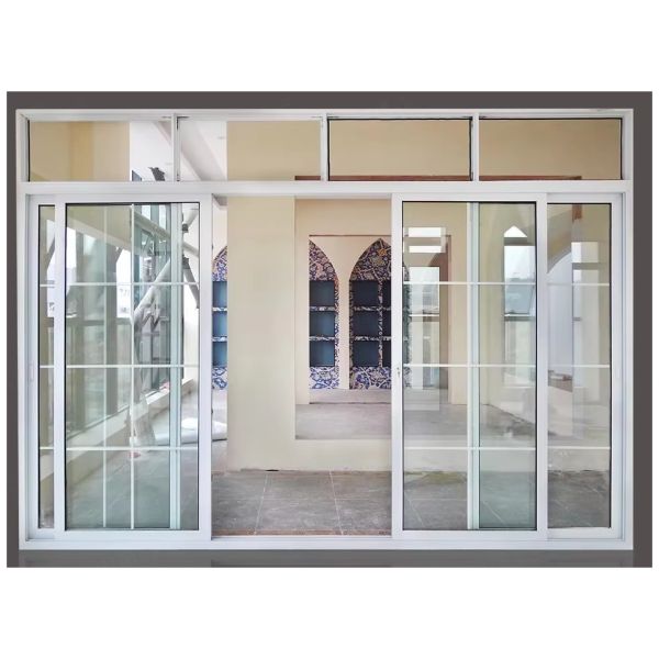 Puertas correderas de PVC interiores aisladas Puertas correderas de vidrio personalizadas