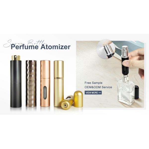 Luxury Aluminum Cosmetic Packaging Custom Bottom Filling Travel Case Leather 5Ml Atomizer Perfume Refill Bottle