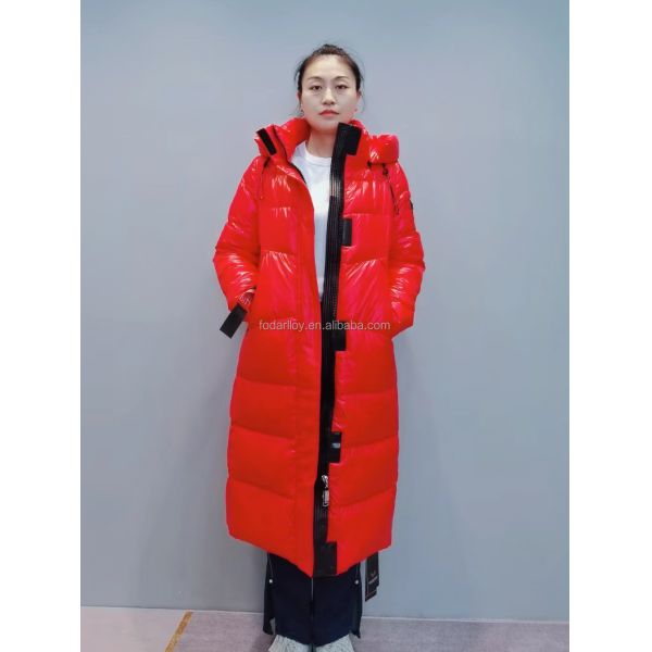 FODARLLOY F21300 Ladies Warm Hooded Cotton-padded Clothes Women Slim Long Winter Jackets Women Coats