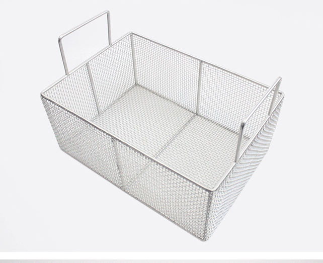 Woven 2.5mm Mesh Storage Baskets Hospital Restaurant Kitchenware Disinfection