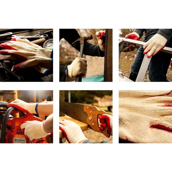 Оптовая торговля износостойкими долговечными латексными резиновыми пенопокрытыми защитными рабочими перчатками