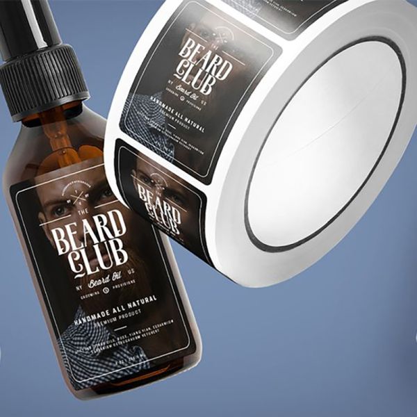 Customized Logo Vinyl Waterproof Brightenting Serum Label Roll Essential Oil Set Bottles Labels Stickers