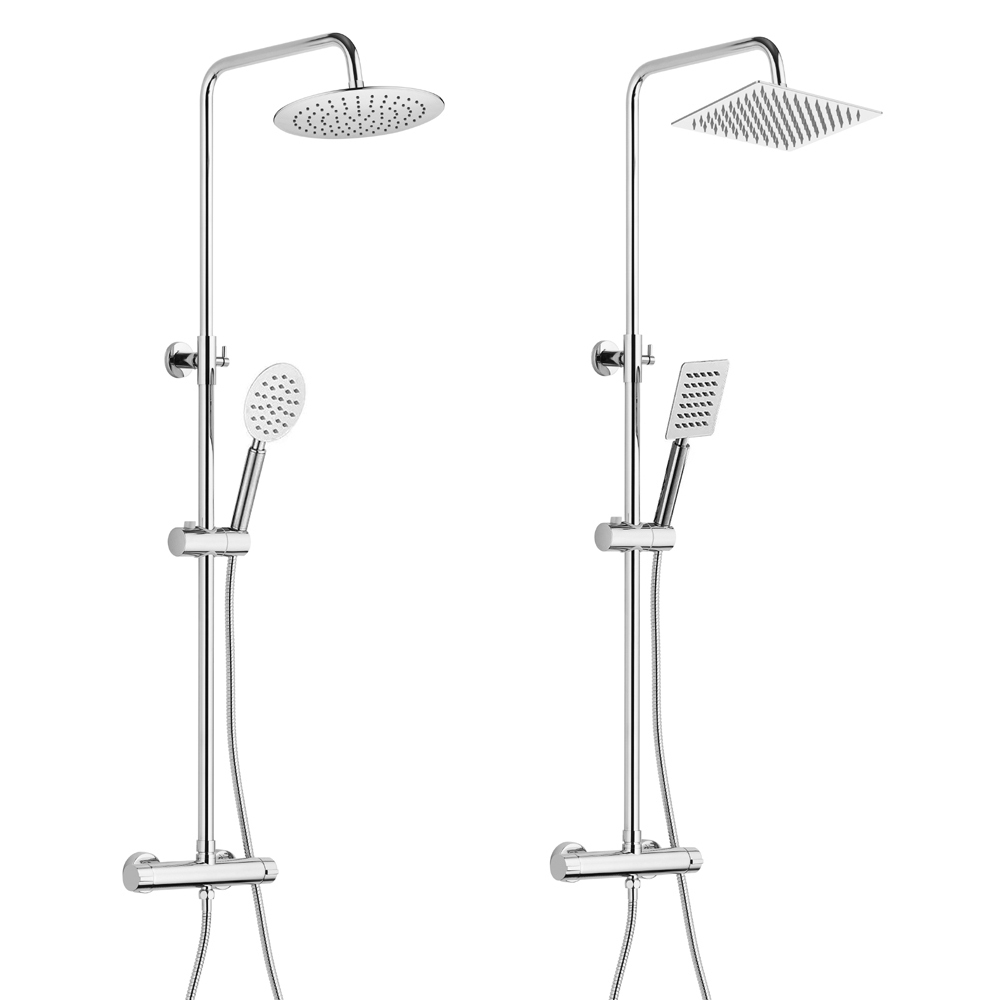 Bathroom Shower Set Brass Thermostatic Mixer Faucet with Brass Body Zinc Handle