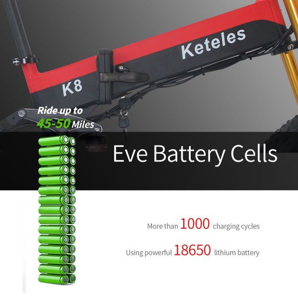 EU Quality 26x4.0 inch Fat Tire Folding E-Bike 1000W Motor 13AH Lithium Battery 21-Speed Electric Bike Dual Crown Downhill Fork