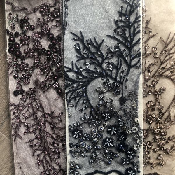 Easily Customizable Luxury 3D Flowers Beaded Embroidery Lace Fabric New Design Lace for Women's Clothing Dance  Dresses