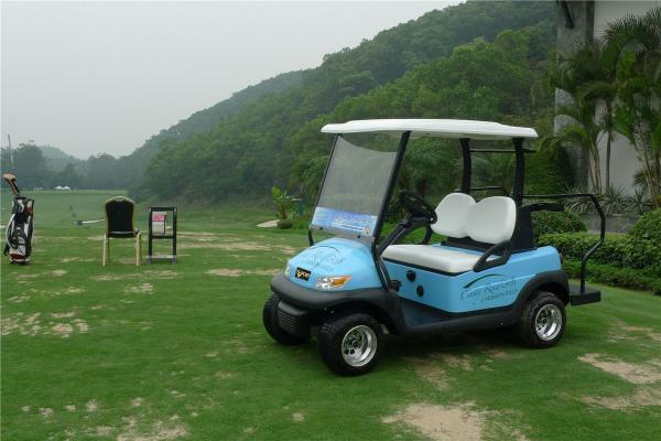 Blue Color Flexible 2 Seater Golf Cart Car With Curtis 275A Controller