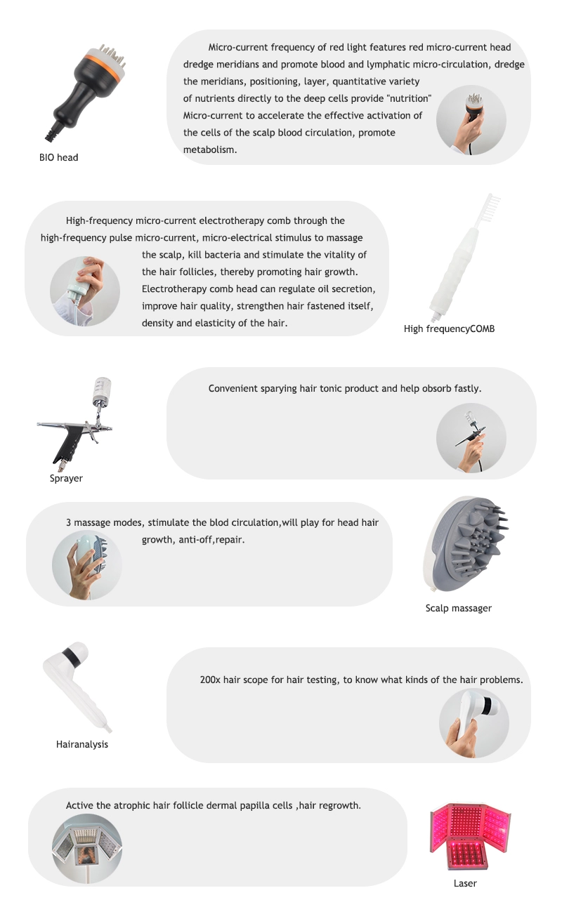 Professional Laser Beauty Machine with Multi Functional System for Hair Regrowth Scalp Hydration and Relief of Itching and Dandruff
