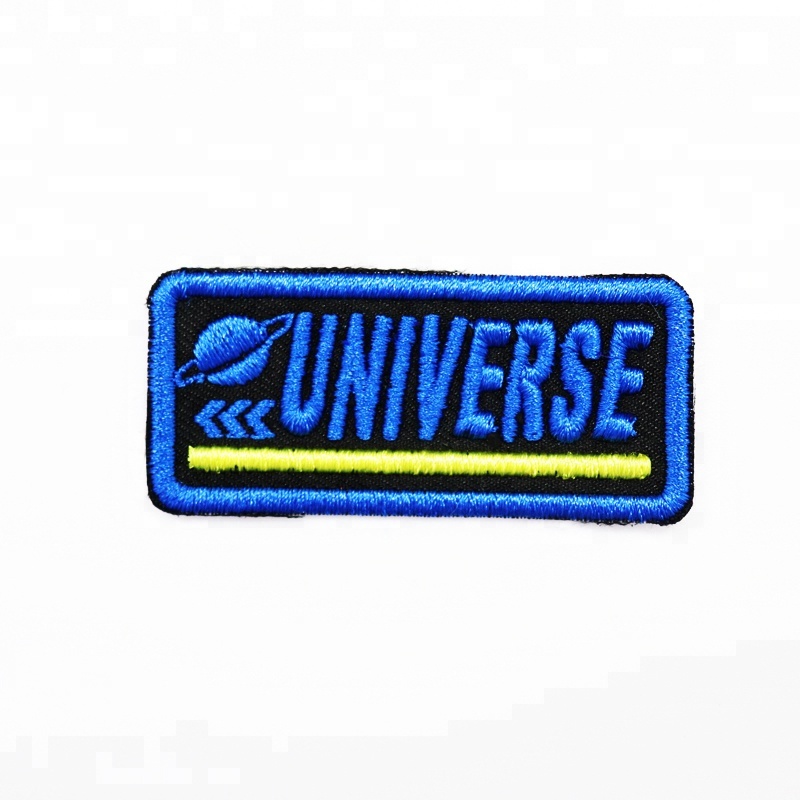 Customizable Black Rectangle Text Hook Patch Quick Release Embroidered Designs Featuring Flower and Heart Shapes
