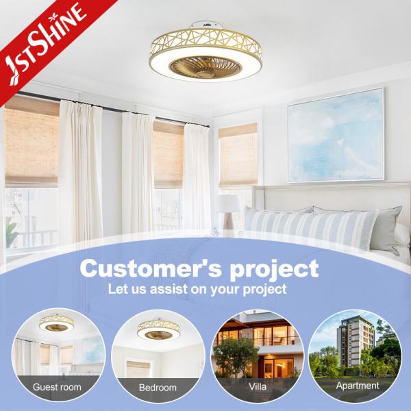 6 Speed 20 Inch Wind Deflector Dimming LED Ceiling Fan