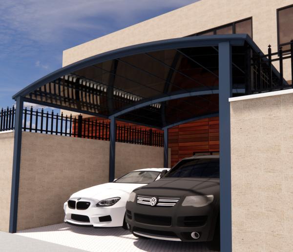 R Type Aluminum Polycarbonate Carport DIY Cantilever Carport Kits 1.5mm Thickness