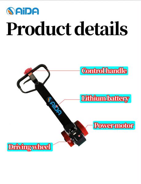 1000kg 1500kg Self-Lifting Pallet Loader Semi Electric Stacker with 800W Drive Motor
