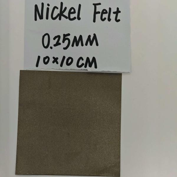 Square Circular Porous Nickel Paper Felt 0.2mm-1.0mm Fuel Cell Nickel Felt