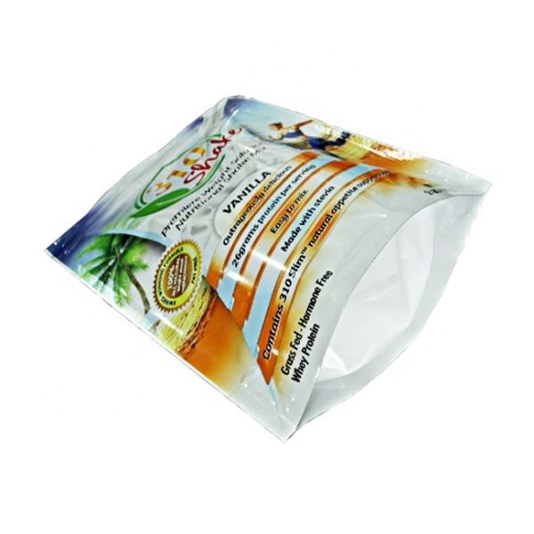 Sugar Food Industrial Resealable Custom Protein Powder Standing Pouch Packaging Bag Printed Logo Food Grade Foil Zipper