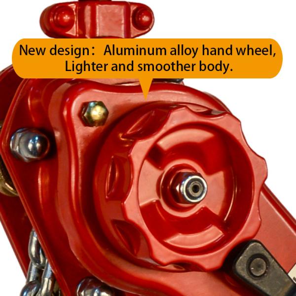 JTVG-P Chain Hoist Compact Design V100 8620 Lifting Chain Aluminum Hand Wheel Smooth Operation Lighter Weight Patented