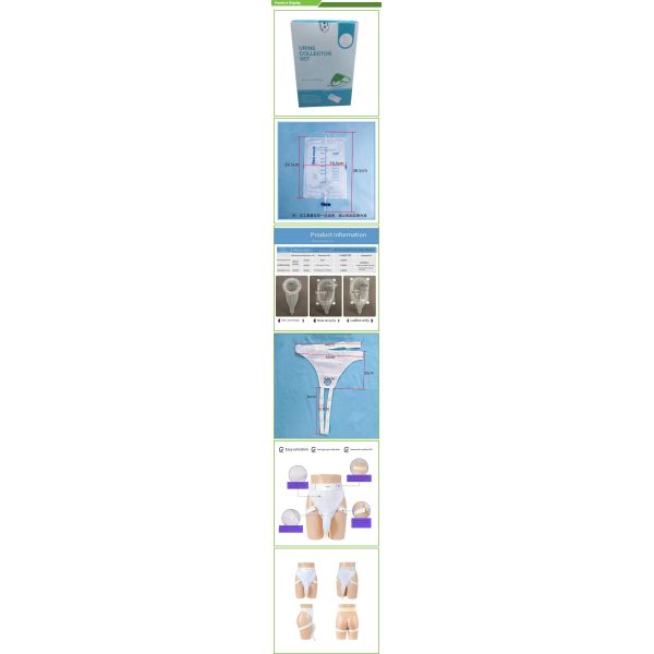 Instrument Classification Class I Sterile Hospital Urine Leg Bag with Portable Hanger