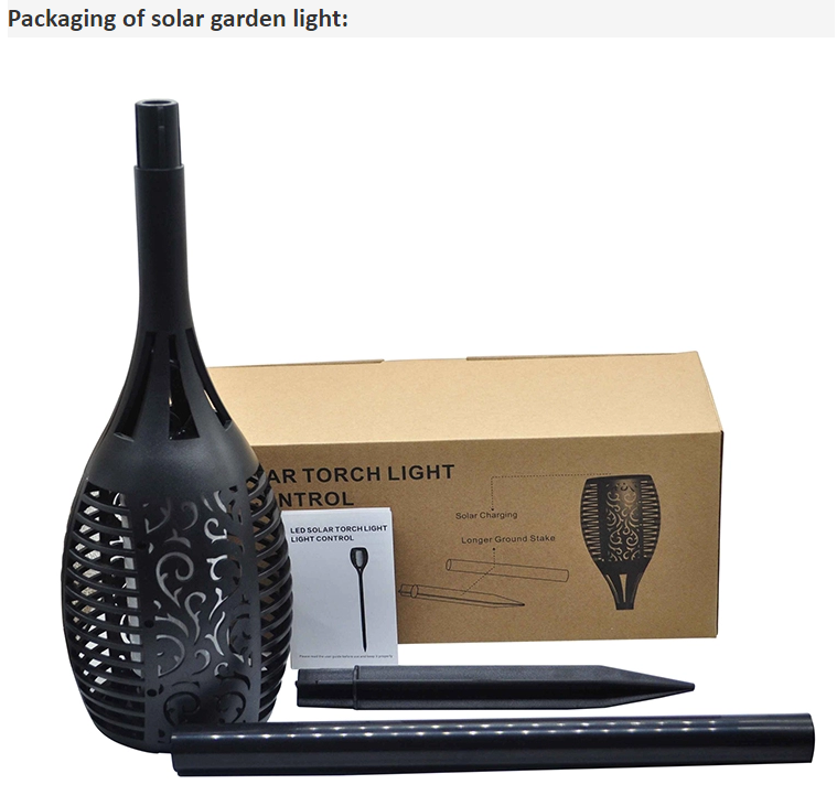 96 LED Waterproof Outdoor Landscape Decoration Dancing Flame Lighting Flickering Security Garden Solar torch light
