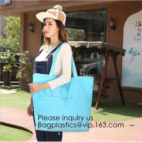 Pink Color Nylon Waterproof Handbag Large Capacity Carry-on Bag Durable Multifunction Bag Portable Women Bag