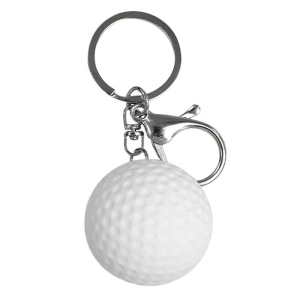 Creative Realistic PVC Keychain Three-dimensional Basketball Pendant Cute Tennis Ball Cartoon Billiard Cue Schoolbag