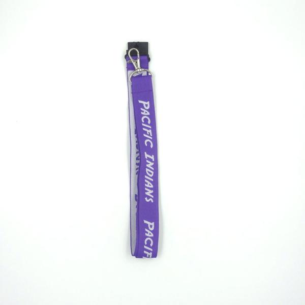 Customized Exhibition Purple Neck Lanyards For Id Cards 0.6mm To 2.5mm Thickness