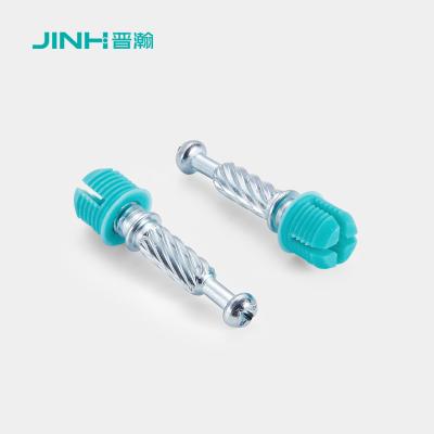 32 mm de aço laminado a frio Minifix parafusos de espalhamento com Dowel, Flat Pack Furniture Fitting