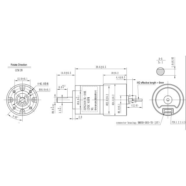 caja de cambios 90RPM del motor del engranaje del cepillo de 12v DC para la bomba médica de la nutrición