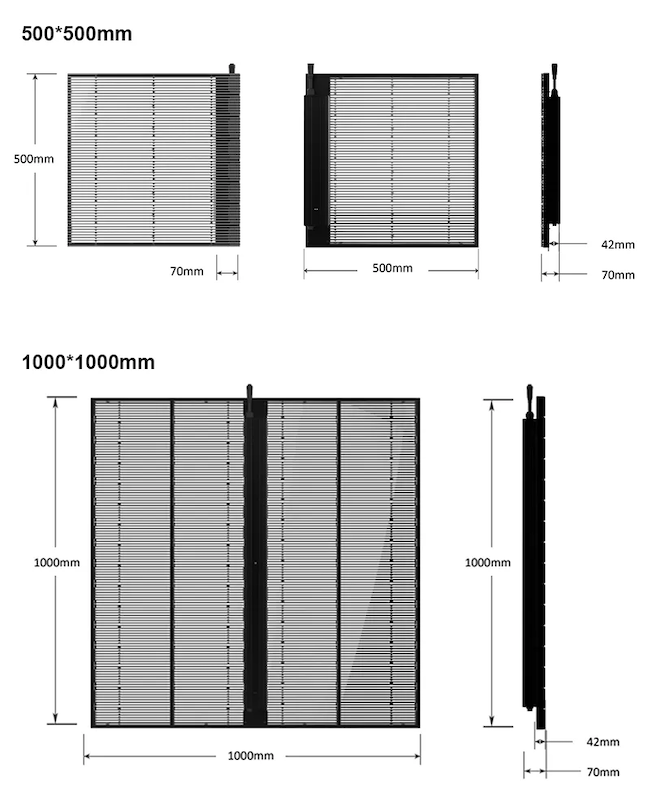 Полный цвет 3,9 мм Прозрачное светодиодное видео стекло