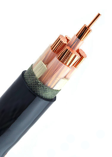 Black 5 Core Armoured Cable , Electrical Power Cable For Residental Connections