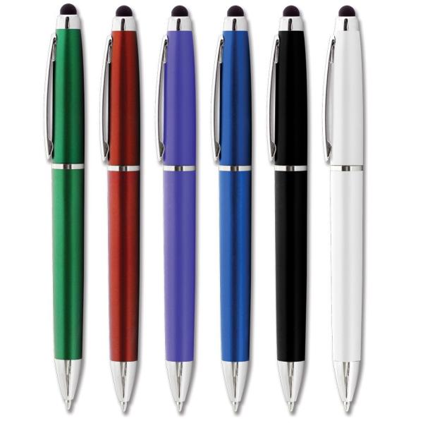 fashion twist ball point pen with screen touch tip, good for promotional and gift use