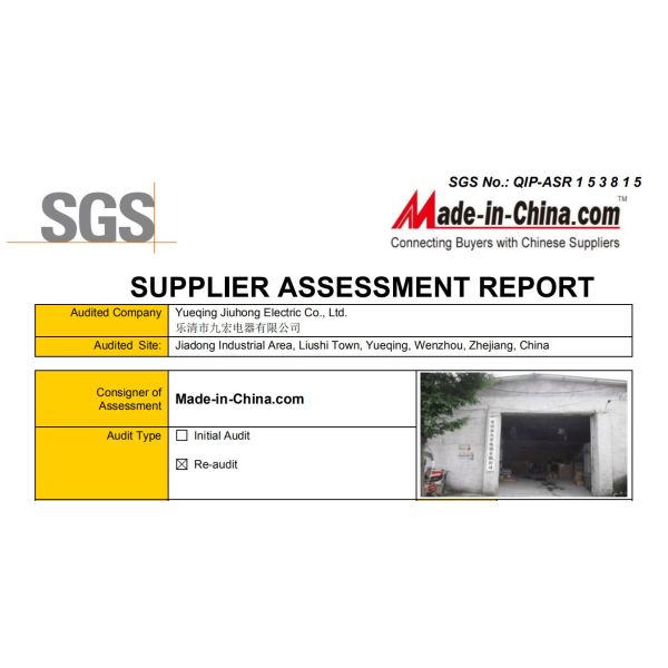 YUEQING JIUHONG ELECTRIC CO .,LTD
